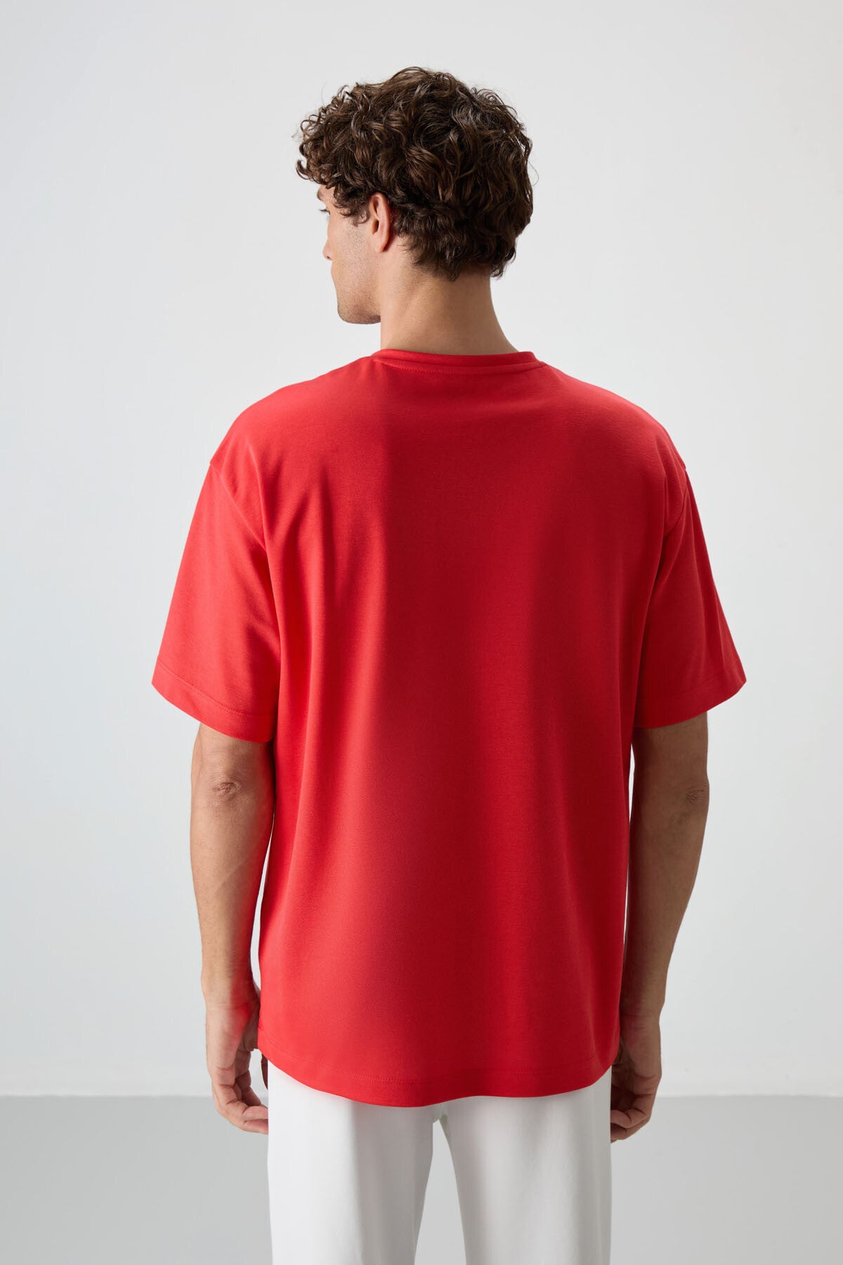 Fiesta Cotton Thick Textured Surface Oversize Fit Printed Men's T-Shirt - 88367