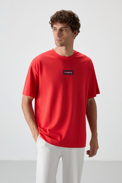 Fiesta Cotton Thick Textured Surface Oversize Fit Printed Men's T-Shirt - 88367