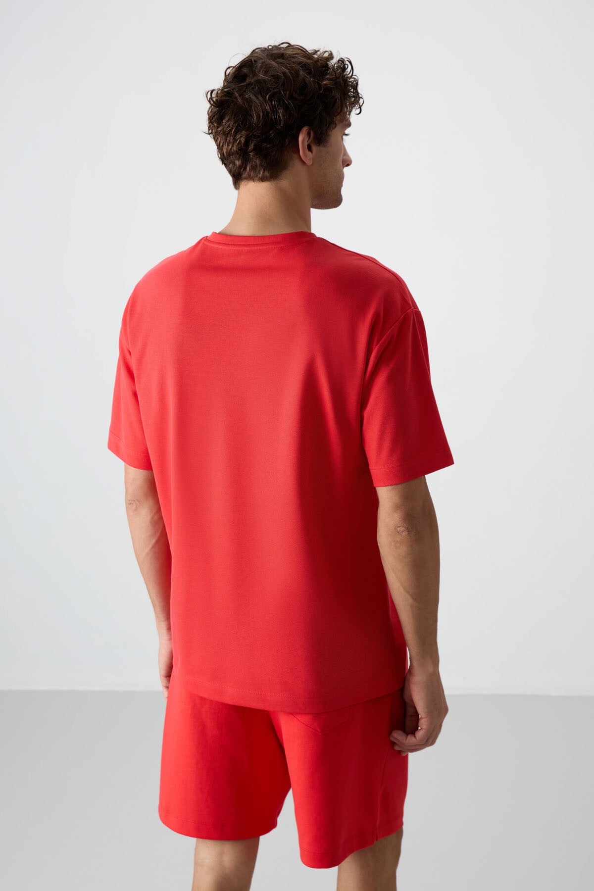 Fiesta Cotton Thick Textured Surface Oversize Fit Printed Men's T-Shirt - 88368