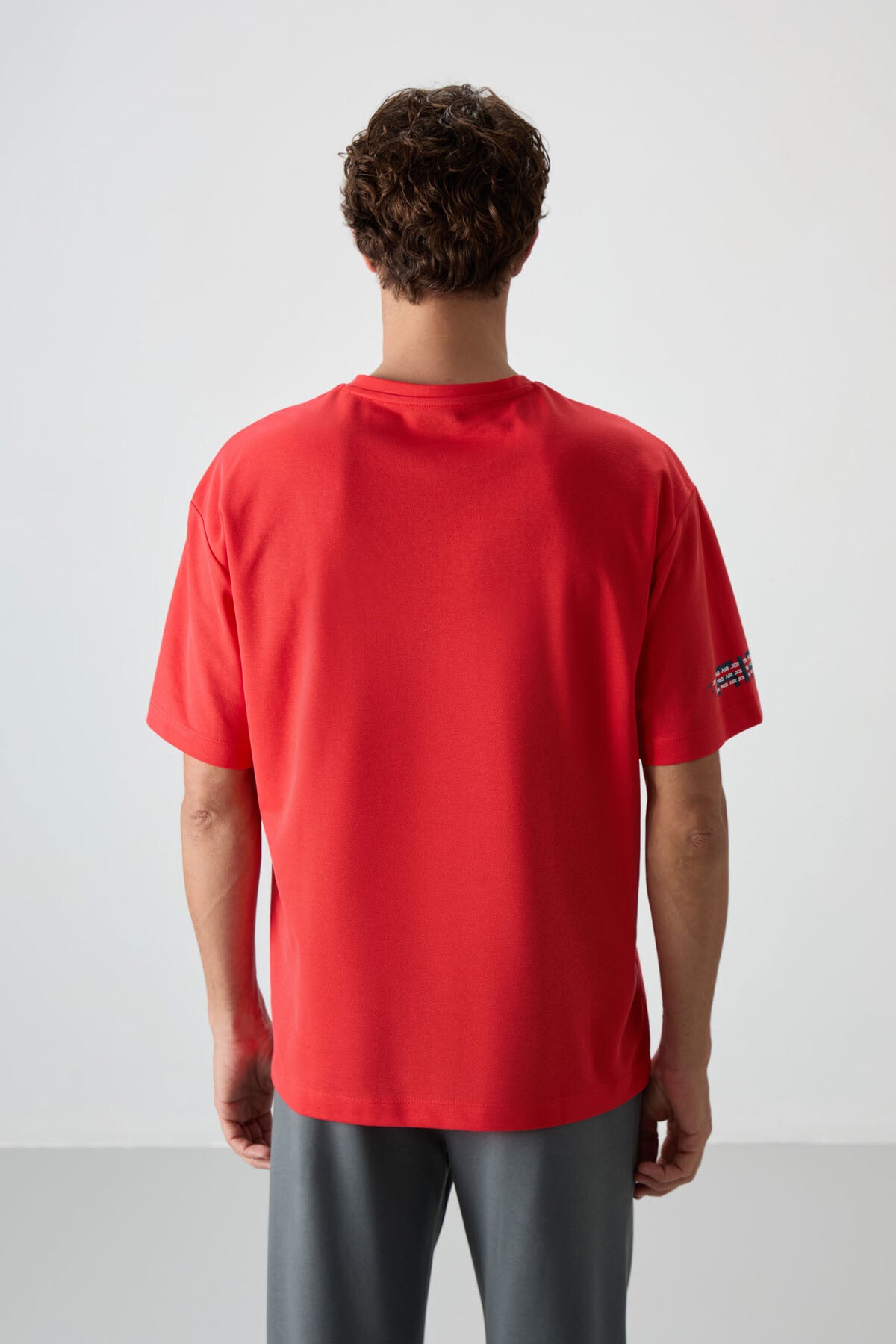 Fiesta Cotton Thick Textured Surface Oversize Fit Printed Men's T-Shirt - 88369