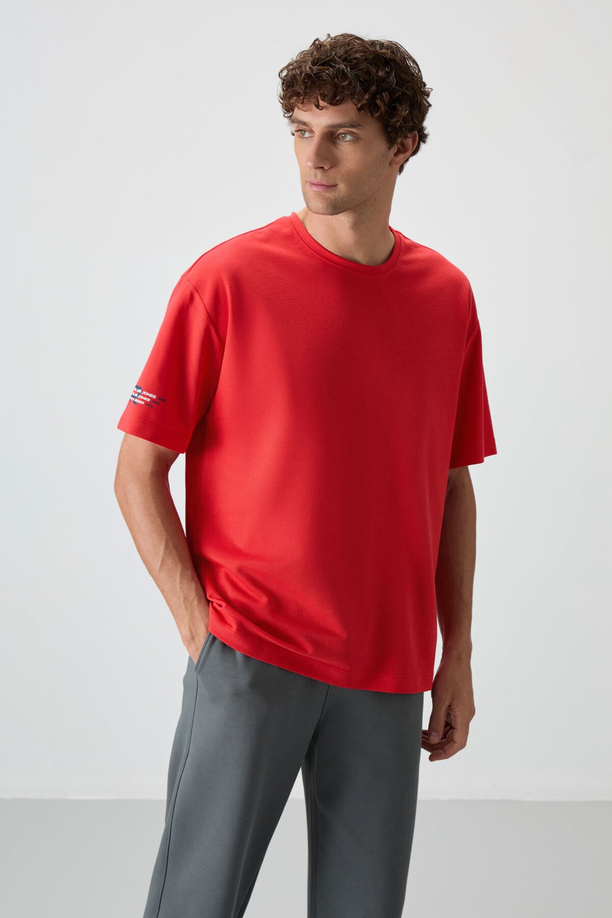 Fiesta Cotton Thick Textured Surface Oversize Fit Printed Men's T-Shirt - 88369