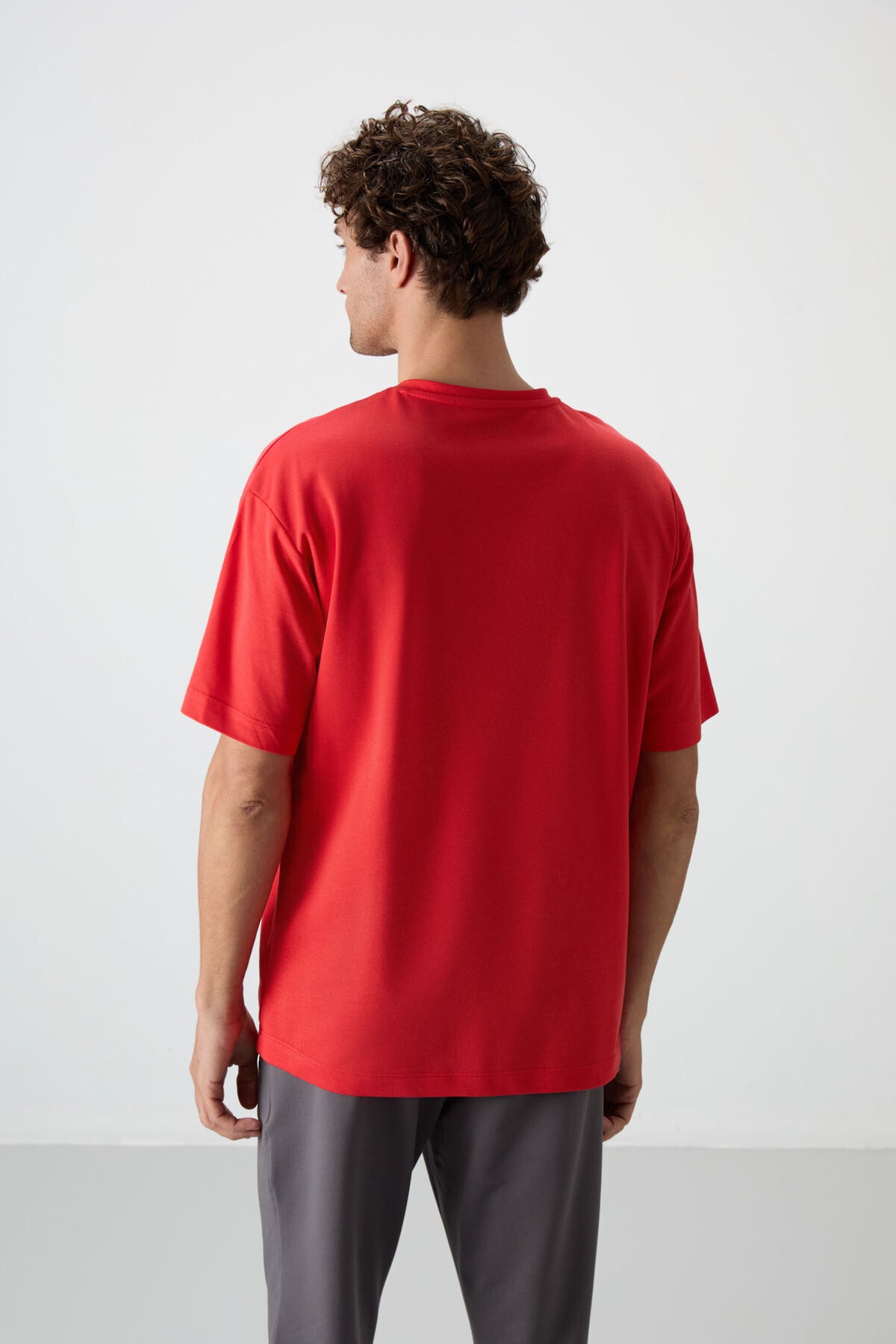 Fiesta Cotton Thick Textured Surface Oversize Fit Printed Men's T-Shirt - 88370