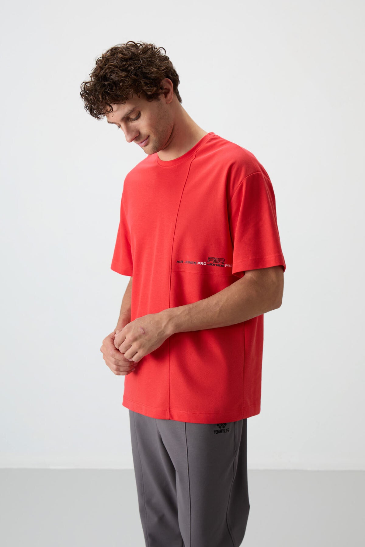 Fiesta Cotton Thick Textured Surface Oversize Fit Printed Men's T-Shirt - 88370