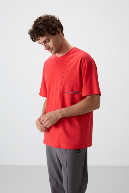 Fiesta Cotton Thick Textured Surface Oversize Fit Printed Men's T-Shirt - 88370