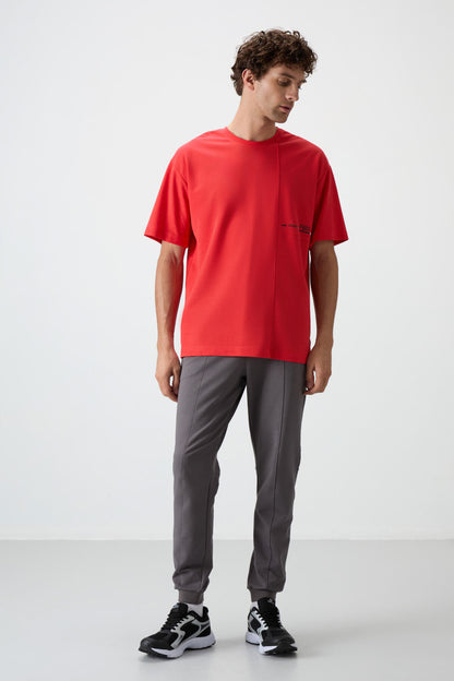 Fiesta Cotton Thick Textured Surface Oversize Fit Printed Men's T-Shirt - 88370