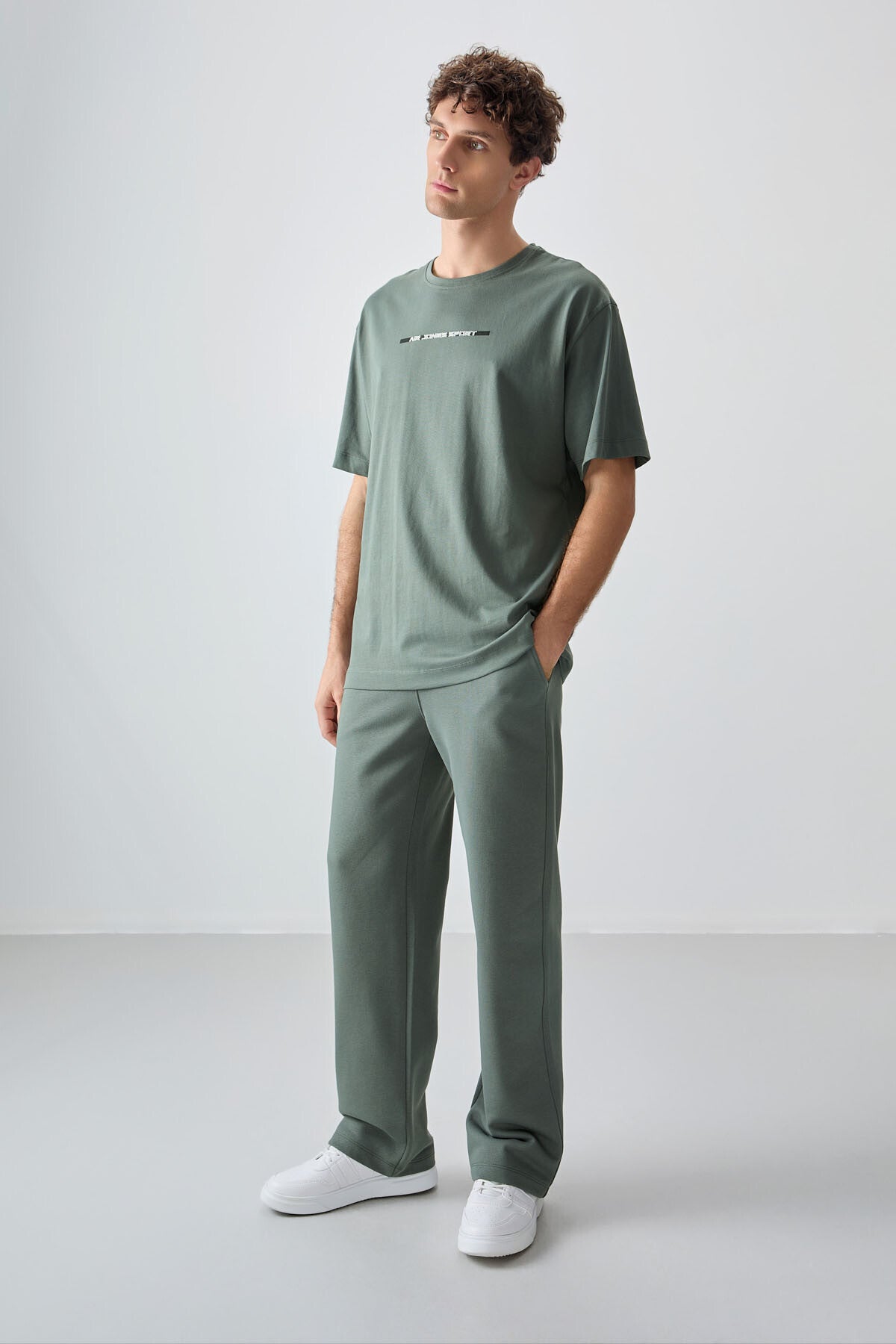 100% Cotton Thick Soft Textured Oversize Fit Printed Men's T-Shirt - 88358
