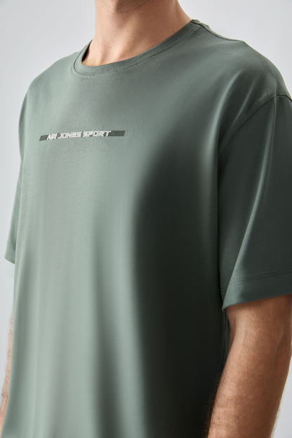 100% Cotton Thick Soft Textured Oversize Fit Printed Men's T-Shirt - 88358