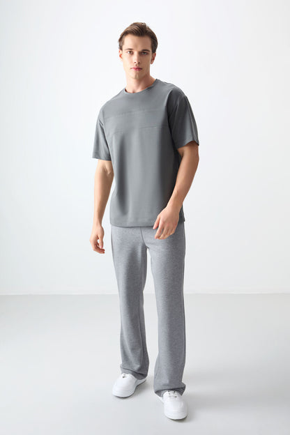 Cotton Thick Soft Textured Oversize Fit Basic Men's T-Shirt - 88378
