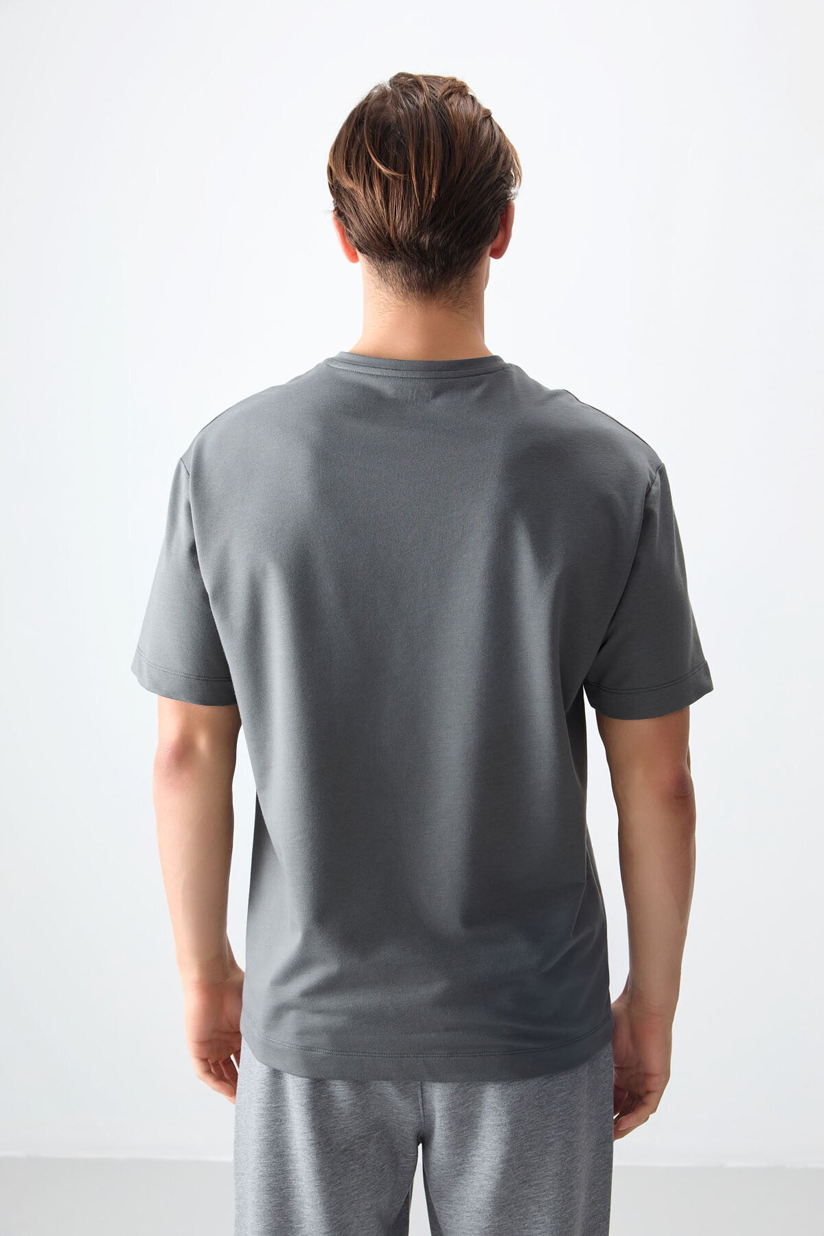Cotton Thick Soft Textured Oversize Fit Basic Men's T-Shirt - 88378