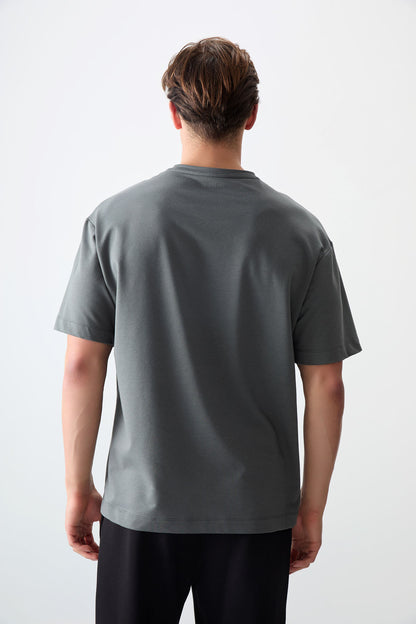 Cotton Right Thick Soft Textured Oversize Fit Printed Men's T-Shirt - 88373