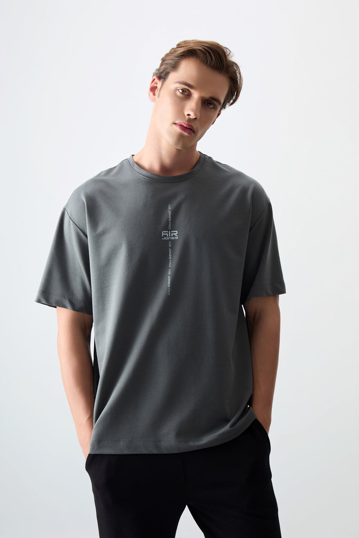 Cotton Right Thick Soft Textured Oversize Fit Printed Men's T-Shirt - 88373