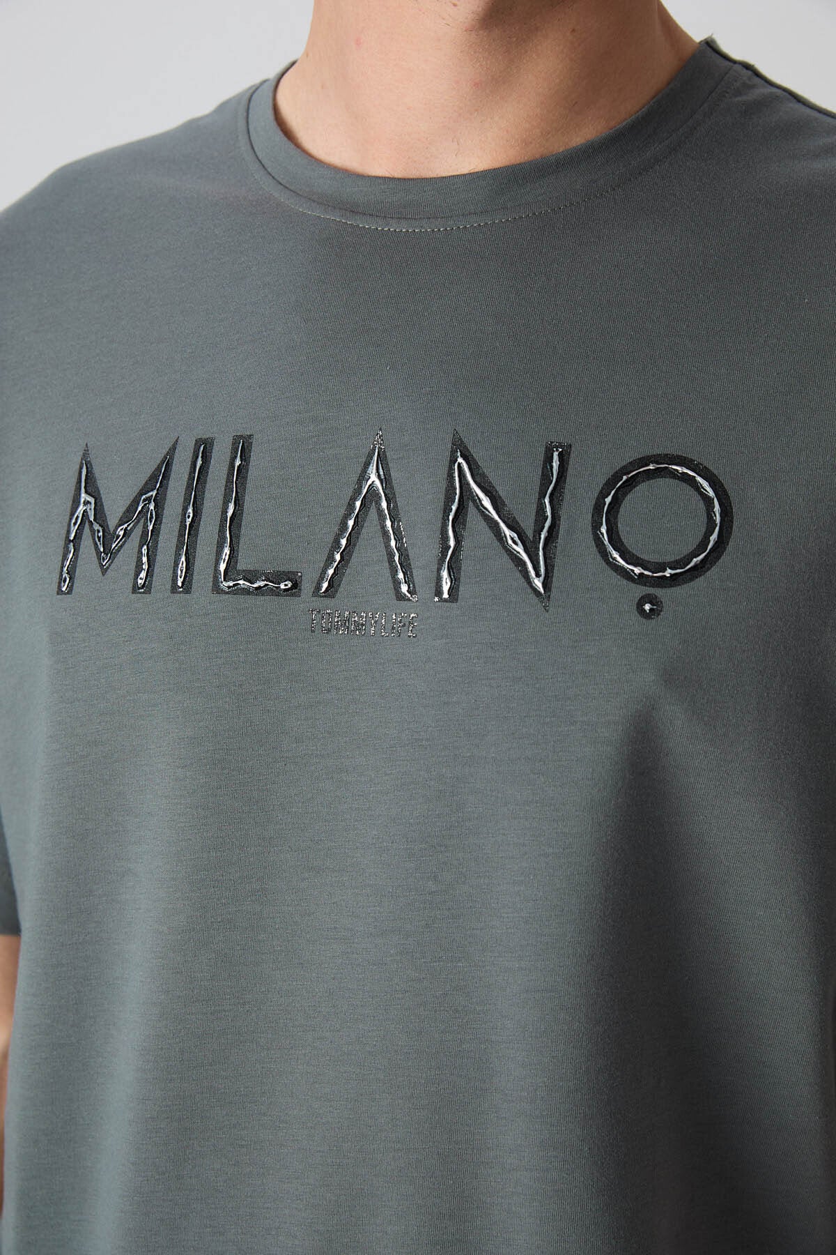 Cotton Thick Soft Textured Oversize Fit Printed Men's T-Shirt - 88345