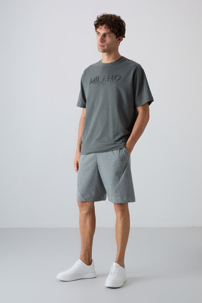 Cotton Thick Soft Textured Oversize Fit Printed Men's T-Shirt - 88345