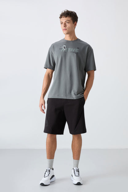 Cotton Thick Soft Textured Oversize Fit Printed Men's T-Shirt - 88344