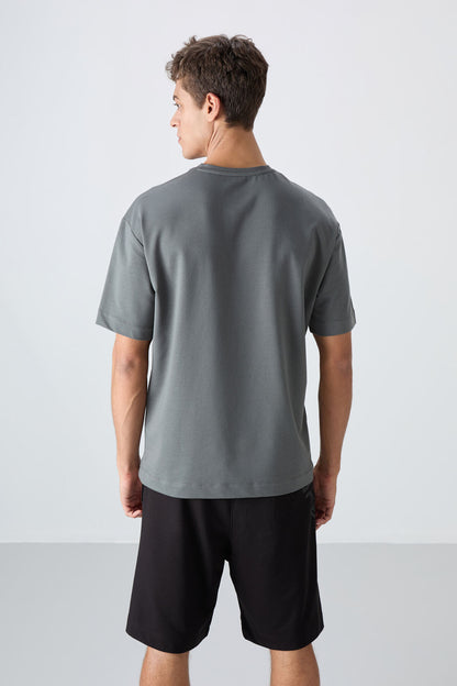 Cotton Thick Soft Textured Oversize Fit Printed Men's T-Shirt - 88344