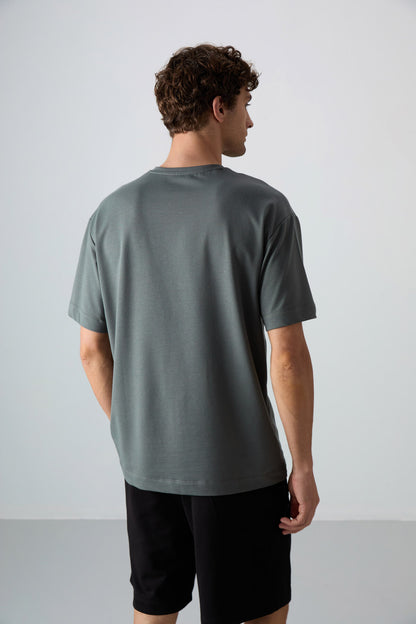 Cotton Thick Soft Textured Oversize Fit Printed Men's T-Shirt - 88343