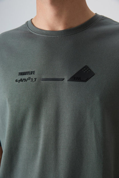 Cotton Thick Soft Textured Oversize Fit Printed Men's T-Shirt - 88330