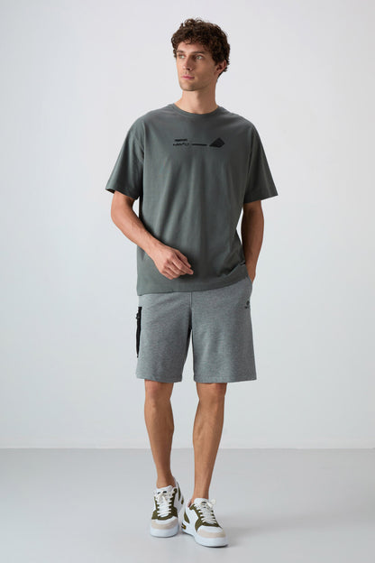 Cotton Thick Soft Textured Oversize Fit Printed Men's T-Shirt - 88330