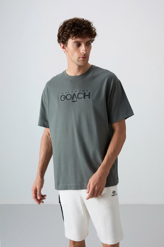 Cotton Right Thick Soft Textured Oversize Fit Printed Men's T-Shirt - 88329