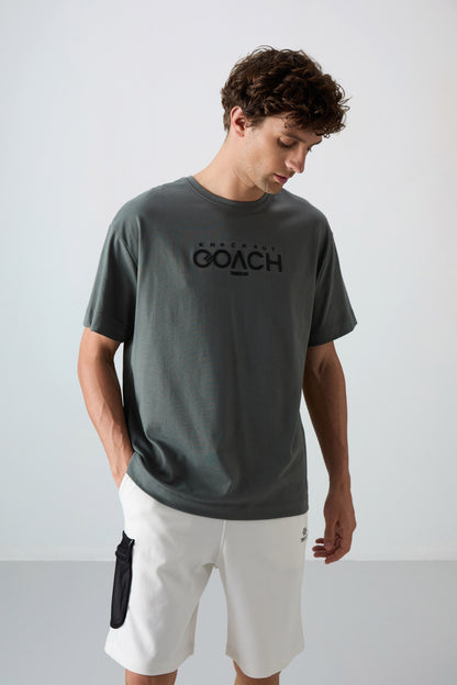 Cotton Right Thick Soft Textured Oversize Fit Printed Men's T-Shirt - 88329