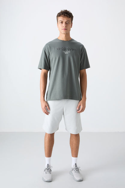 Cotton Right Thick Soft Textured Oversize Fit Printed Men's T-Shirt - 88328