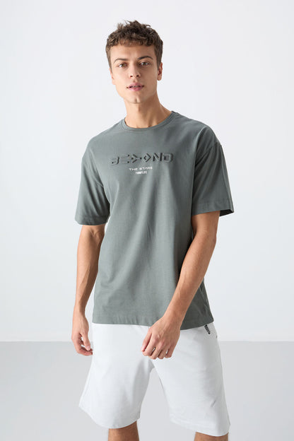 Cotton Right Thick Soft Textured Oversize Fit Printed Men's T-Shirt - 88328