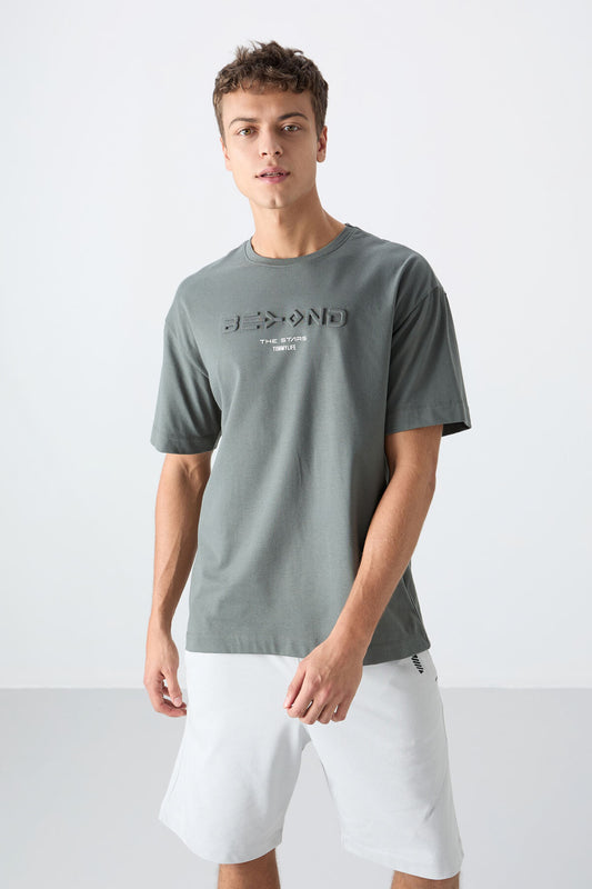 Cotton Right Thick Soft Textured Oversize Fit Printed Men's T-Shirt - 88328