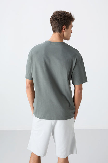 Cotton Right Thick Soft Textured Oversize Fit Printed Men's T-Shirt - 88328
