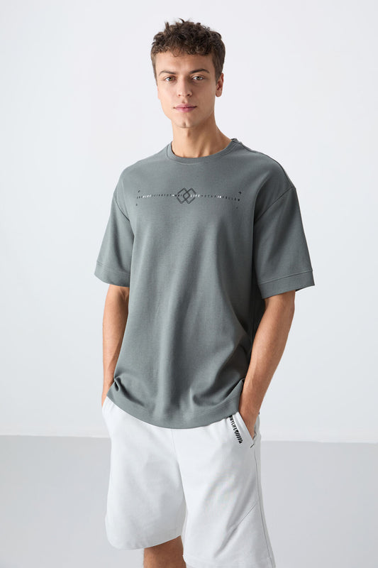 Cotton Right Thick Soft Textured Oversize Fit Printed Men's T-Shirt - 88323