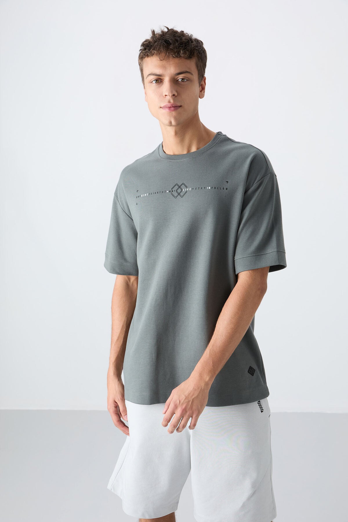 Cotton Right Thick Soft Textured Oversize Fit Printed Men's T-Shirt - 88323