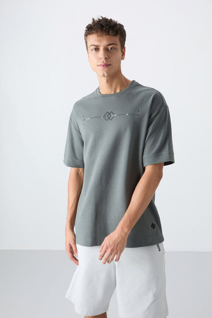 Cotton Right Thick Soft Textured Oversize Fit Printed Men's T-Shirt - 88323