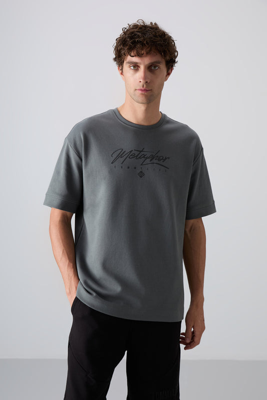 Cotton Right Thick Soft Textured Oversize Fit Printed Men's T-Shirt - 88320
