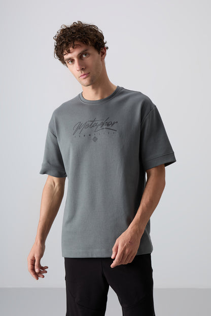 Cotton Right Thick Soft Textured Oversize Fit Printed Men's T-Shirt - 88320