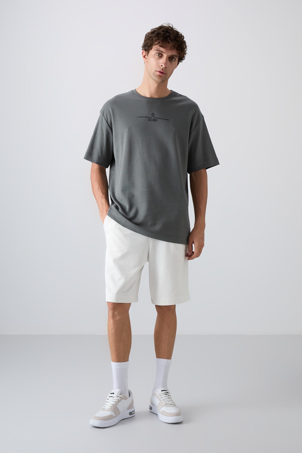 Cotton Thick Soft Textured Oversize Fit Printed Men's T-Shirt - 88321