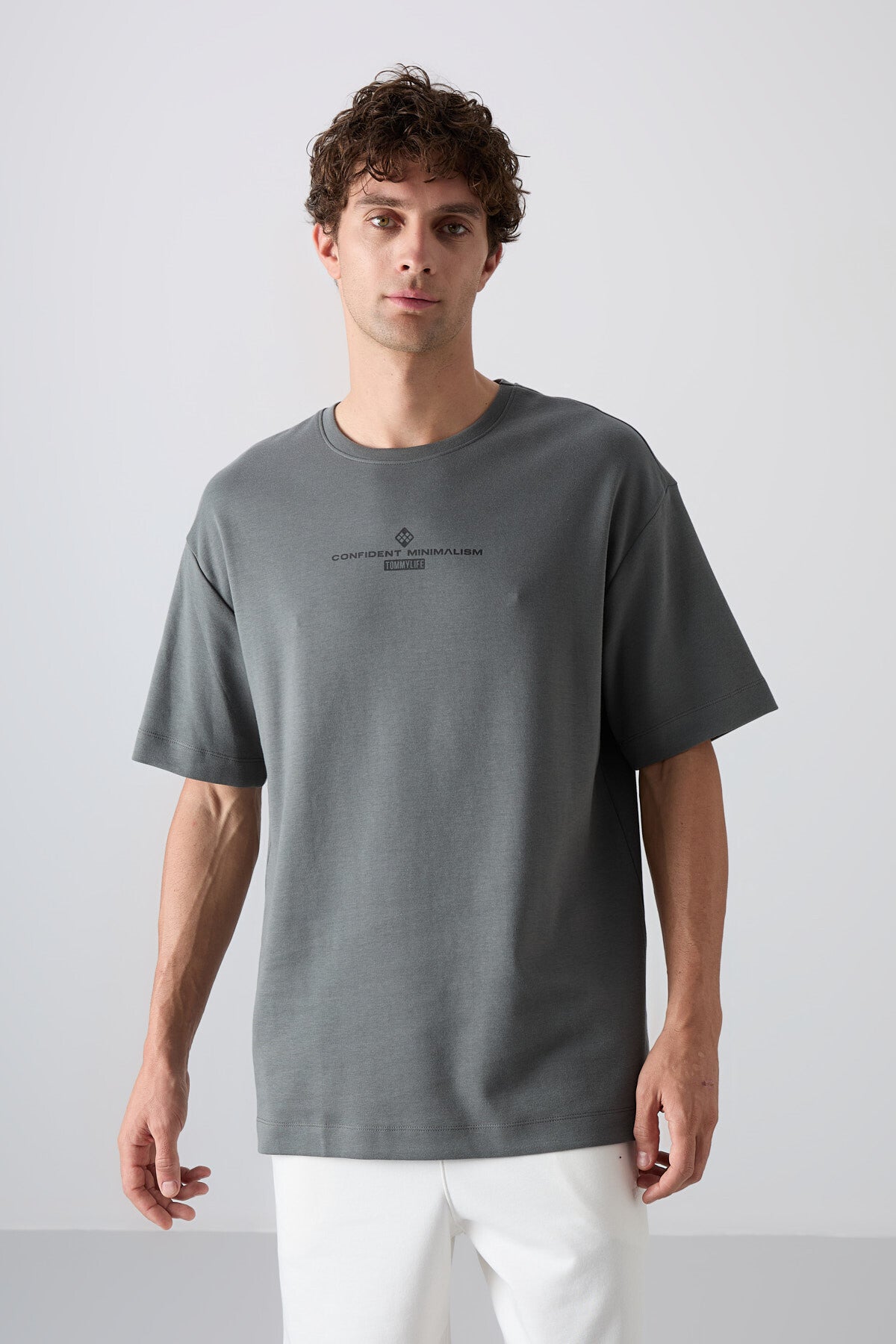 Cotton Thick Soft Textured Oversize Fit Printed Men's T-Shirt - 88321