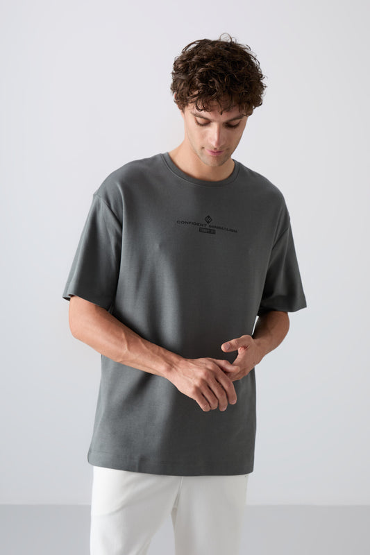 Cotton Thick Soft Textured Oversize Fit Printed Men's T-Shirt - 88321
