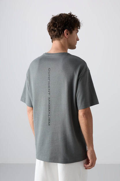 Cotton Thick Soft Textured Oversize Fit Printed Men's T-Shirt - 88321