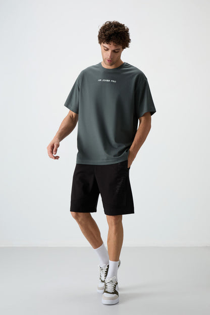 Cotton Right Thick Textured Oversize Fit Printed Men's T-Shirt - 88364