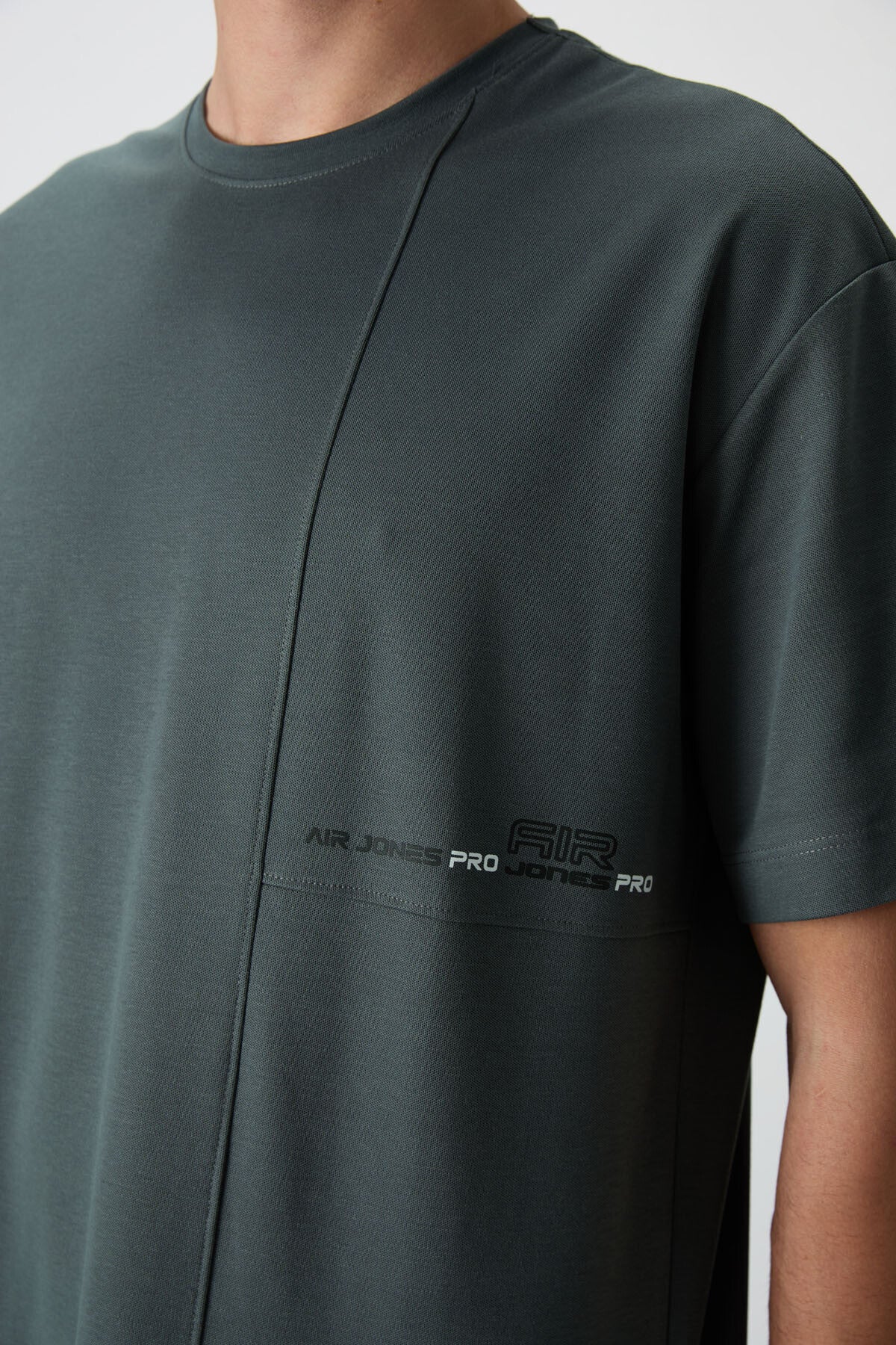 Cotton Right Thick Textured Surface Oversize Fit Printed Men's T-Shirt - 88370