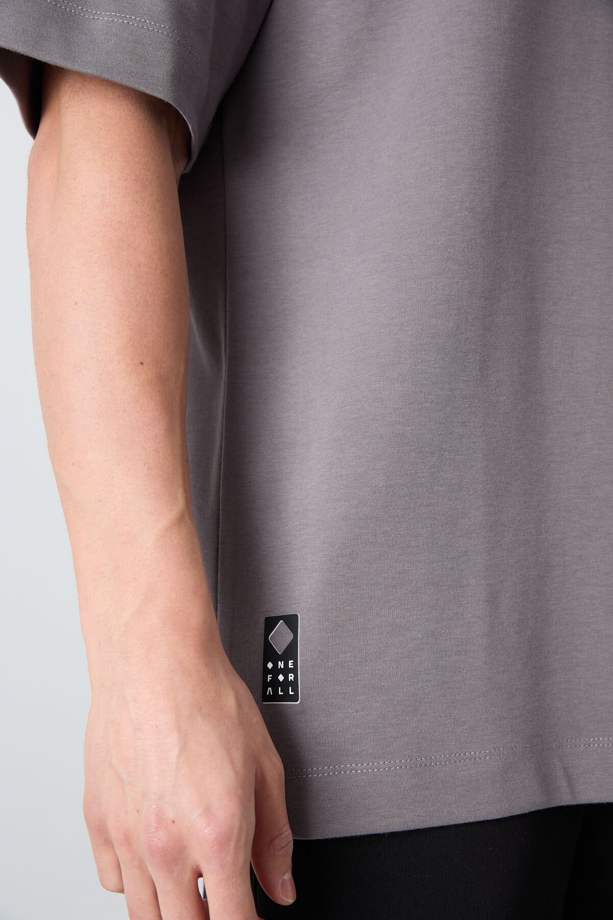 Dark Grey Cotton Thick Soft Textured Oversize Fit Printed Men's T-Shirt - 88325