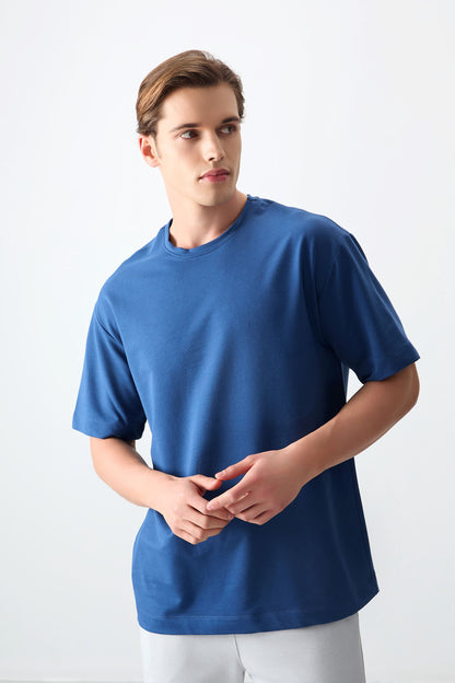 Parlament Cotton Thick Soft Textured Oversize Fit Basic Men's T-Shirt - 88377