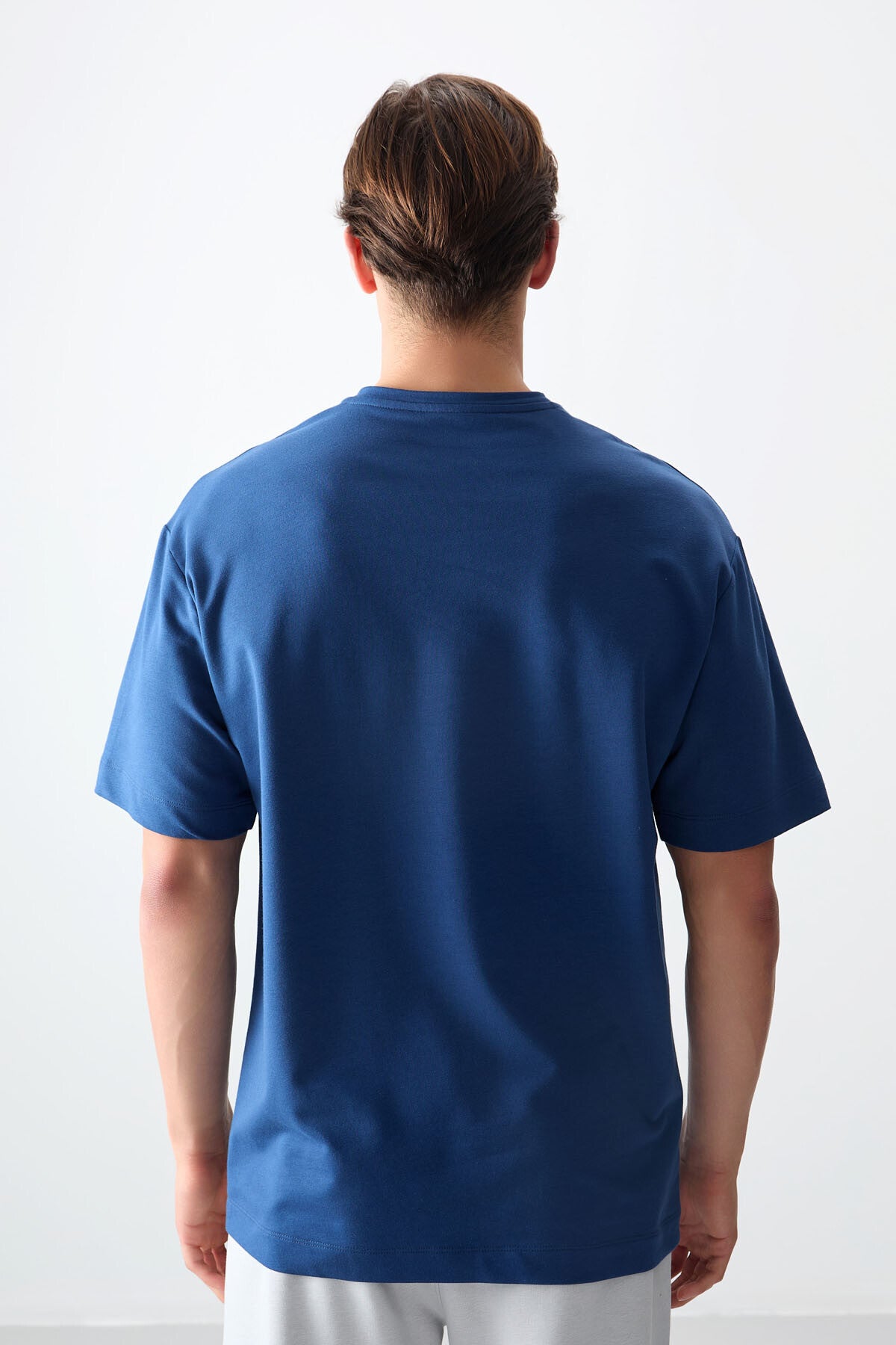 Parlament Cotton Thick Soft Textured Oversize Fit Basic Men's T-Shirt - 88377