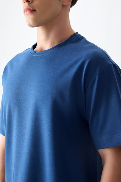 Parlament Cotton Thick Soft Textured Oversize Fit Basic Men's T-Shirt - 88377