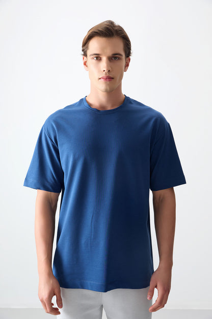 Parlament Cotton Thick Soft Textured Oversize Fit Basic Men's T-Shirt - 88377