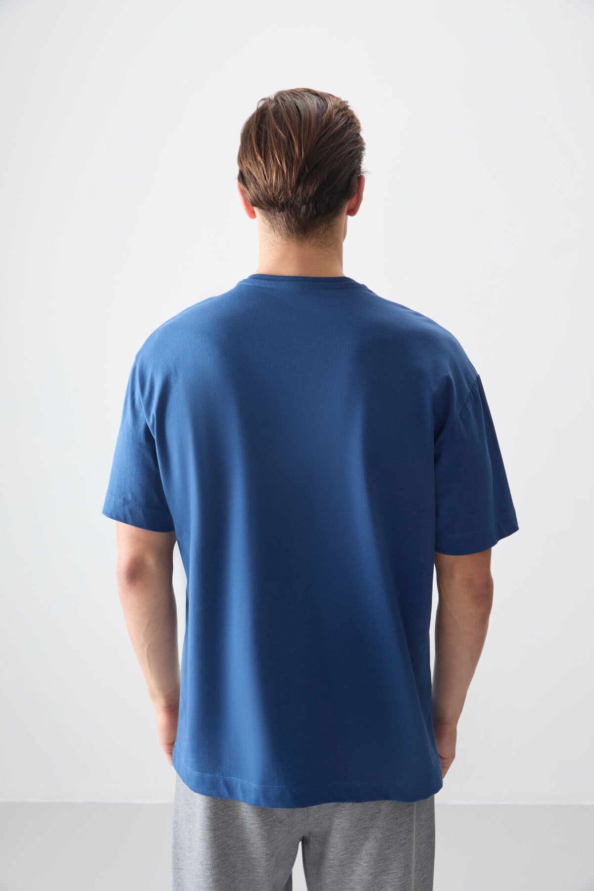 Parliament 100% Cotton Thick Soft Textured Oversize Fit Basic Men's T-Shirt - 88353