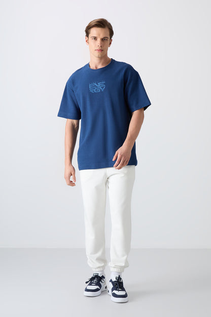 Parliament Cotton Thick Textured Surface Oversize Fit Printed Men's T-Shirt - 88336