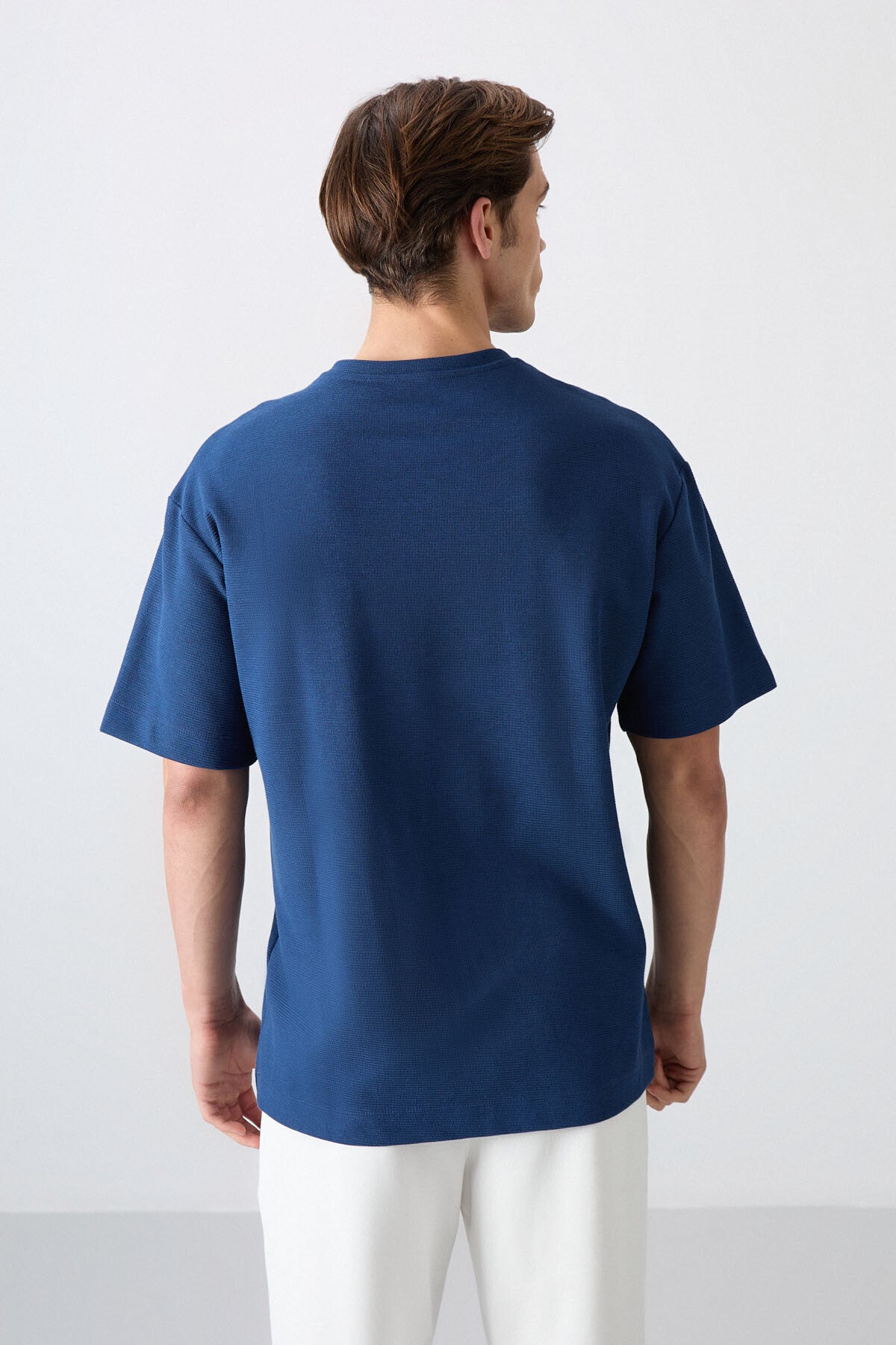 Parliament Cotton Thick Textured Surface Oversize Fit Printed Men's T-Shirt - 88336