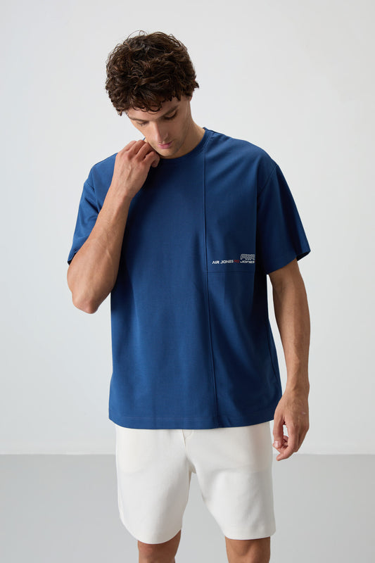 Parliament Cotton Thick Textured Surface Oversize Fit Printed Men's T-Shirt - 88370