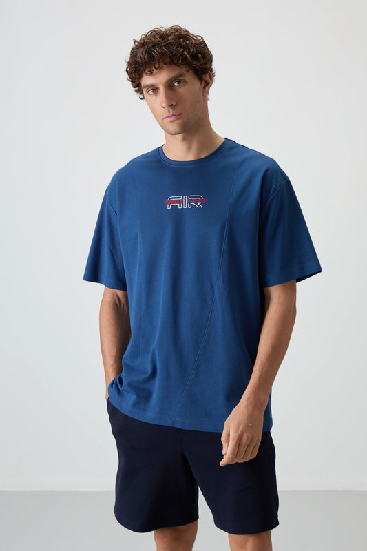 Parliament Cotton Thick Textured Surface Oversize Fit Printed Men's T-Shirt - 88372
