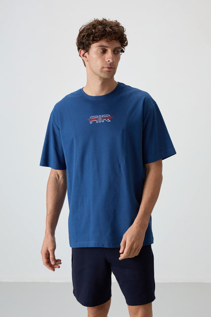 Parliament Cotton Thick Textured Surface Oversize Fit Printed Men's T-Shirt - 88372